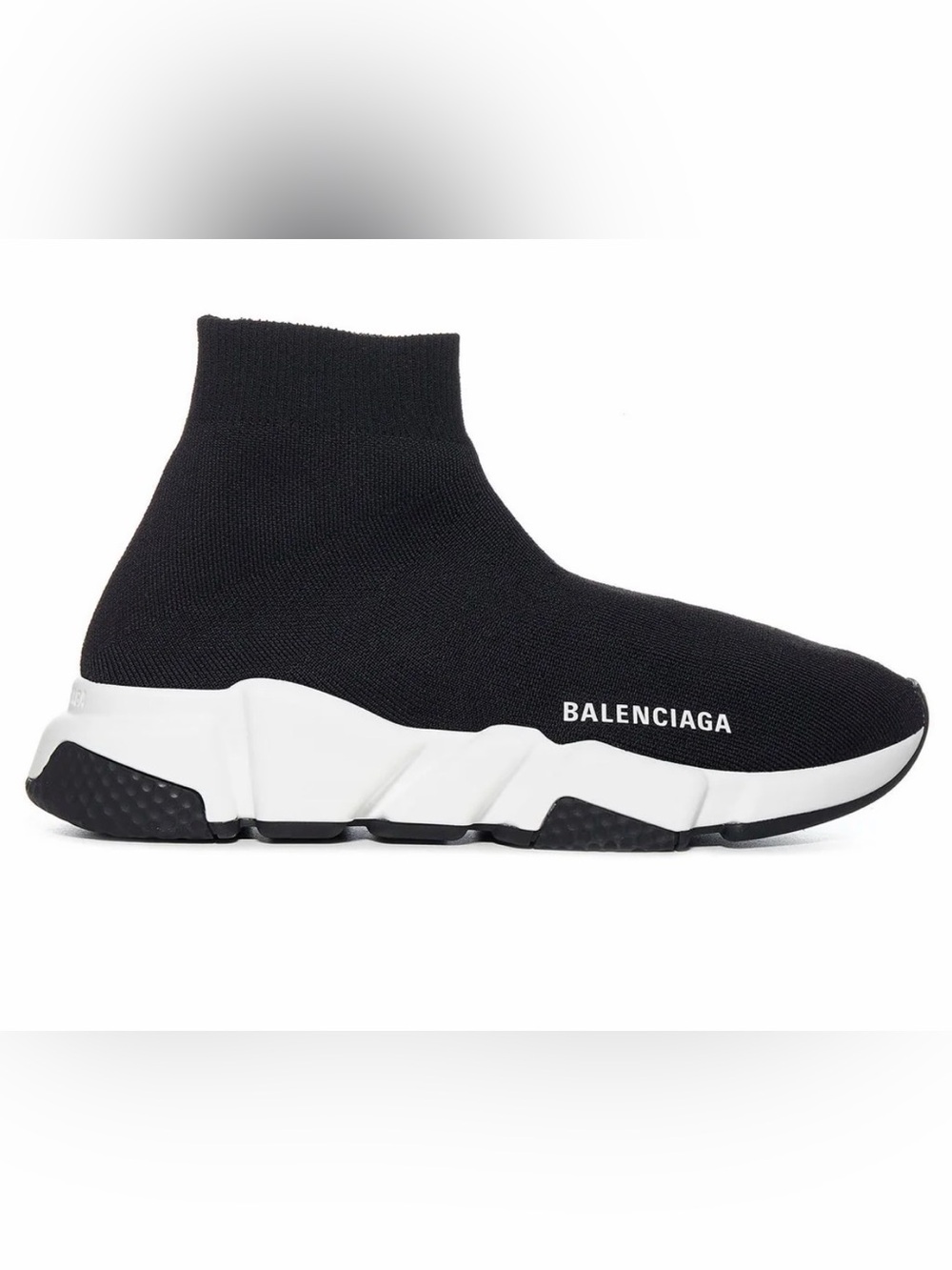 Balenciaga Black and White Speed Sock Runner